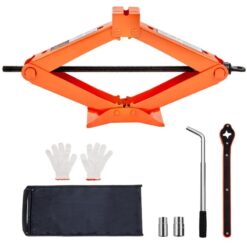 Scissor Car Jack with Ratcheting Handle & L-Wrench